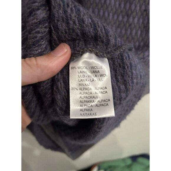 Burberry London Mens Medium Italy Purple Vest Wool Alpaca Flaws - Picture 8 of 11